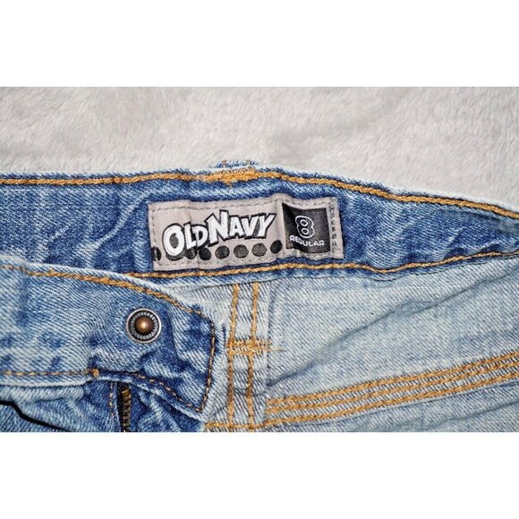 Old Navy Y2K Vintage Painter's Carpenter Jorts BOYS Denim Shorts Grunge SIZE 8 - Picture 3 of 9